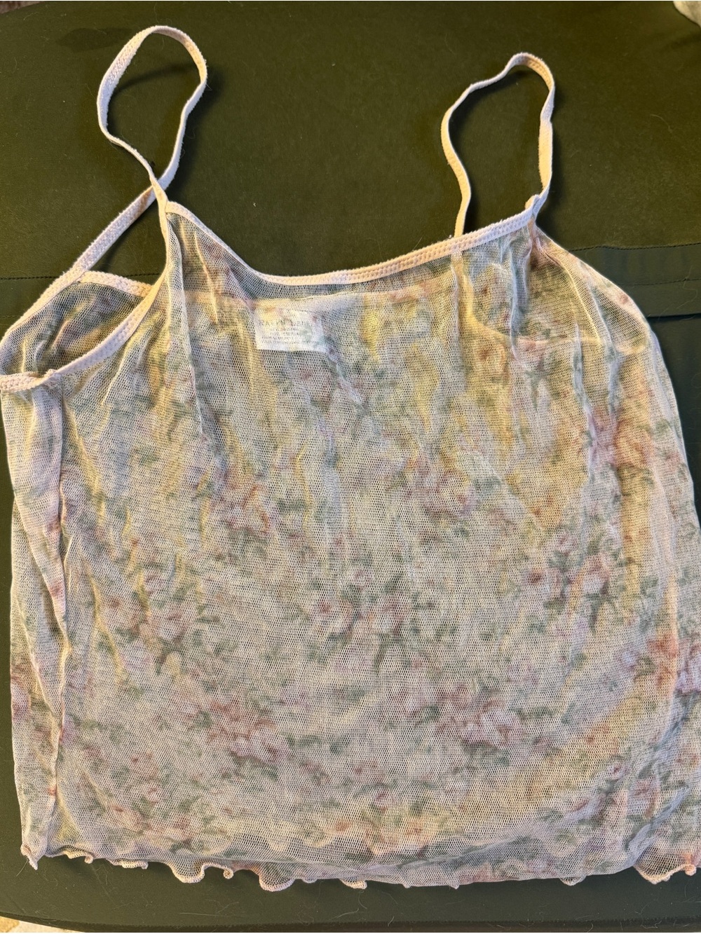 🌟Rare Vintage🌟Ralph Lauren Pink & Beige Floral Tank Top Cami Size Small